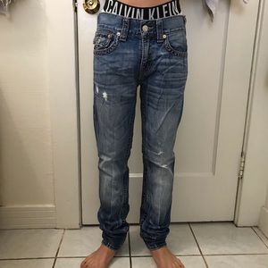 True religion distressed skinny jeans